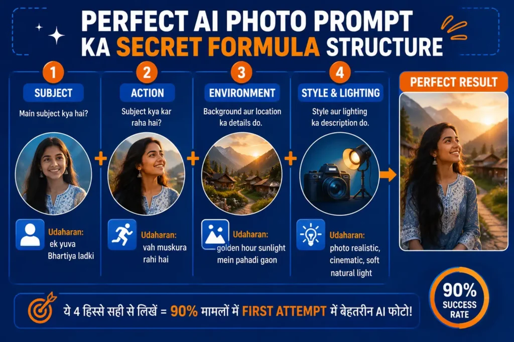 Perfect AI Photo Prompt Ka Secret Formula Structure